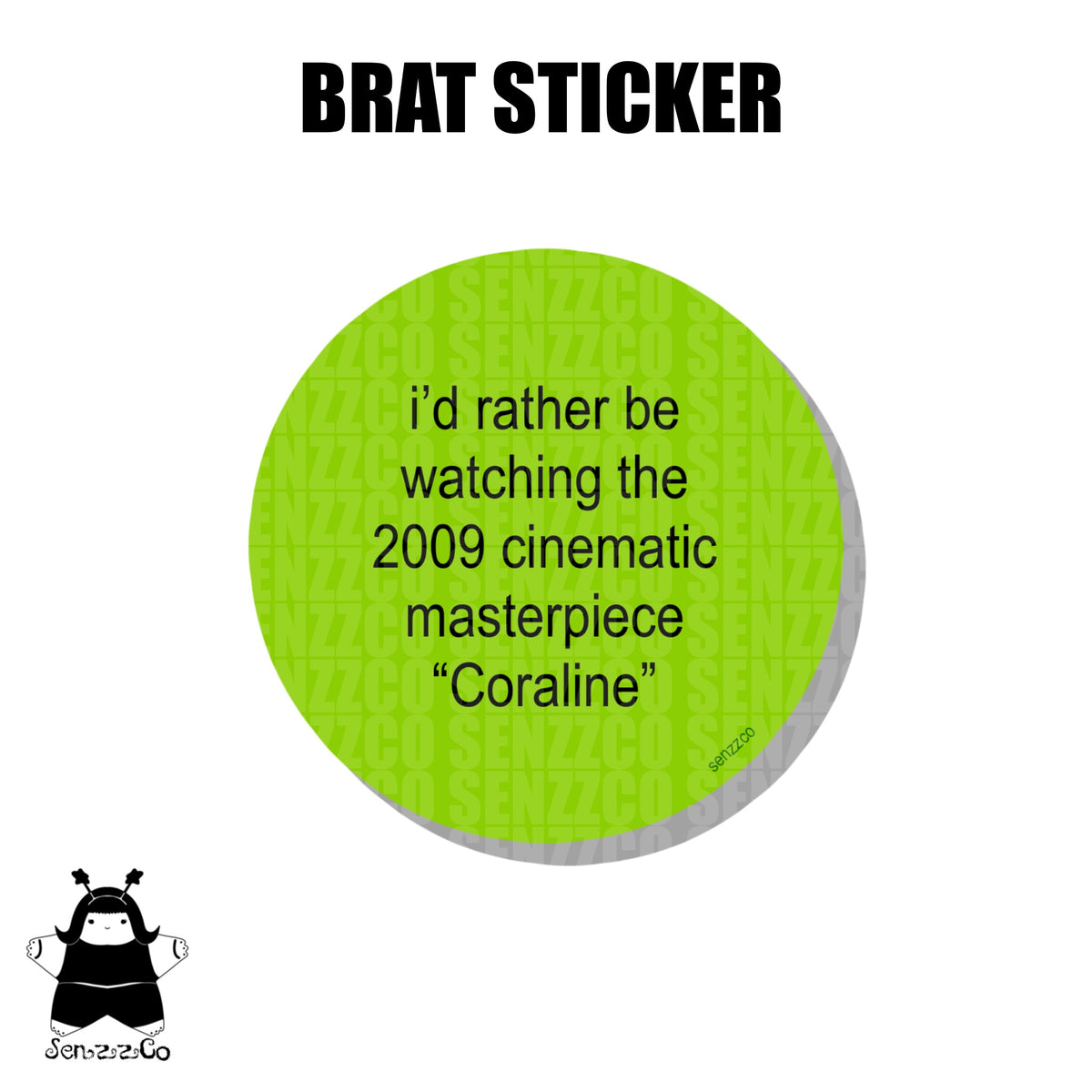 Brat Cinematic Masterpiece | Vinyl Sticker | Twitchy Witchy Inspired Sticker