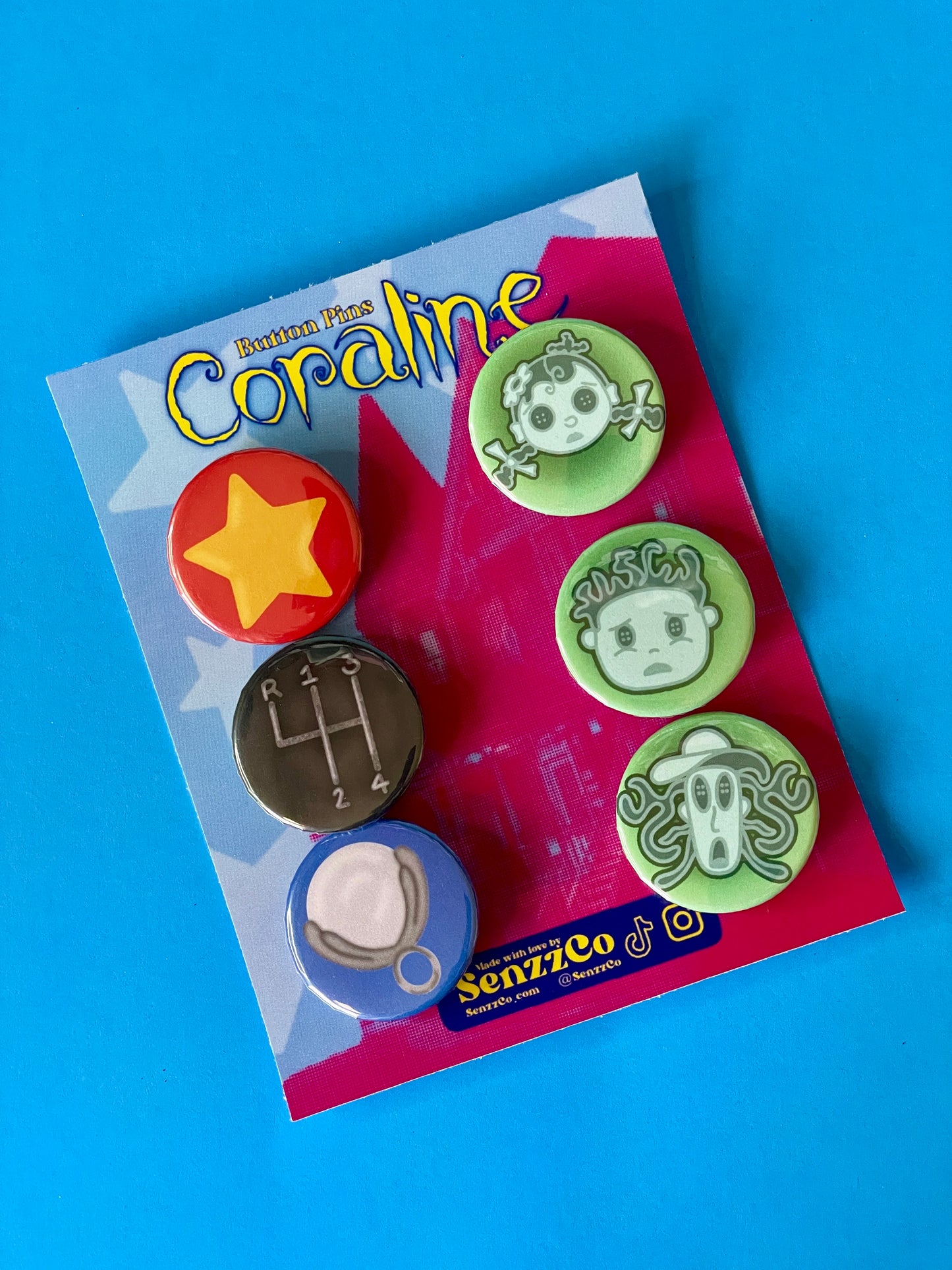Twitchy Witchy Inspired Button Pins