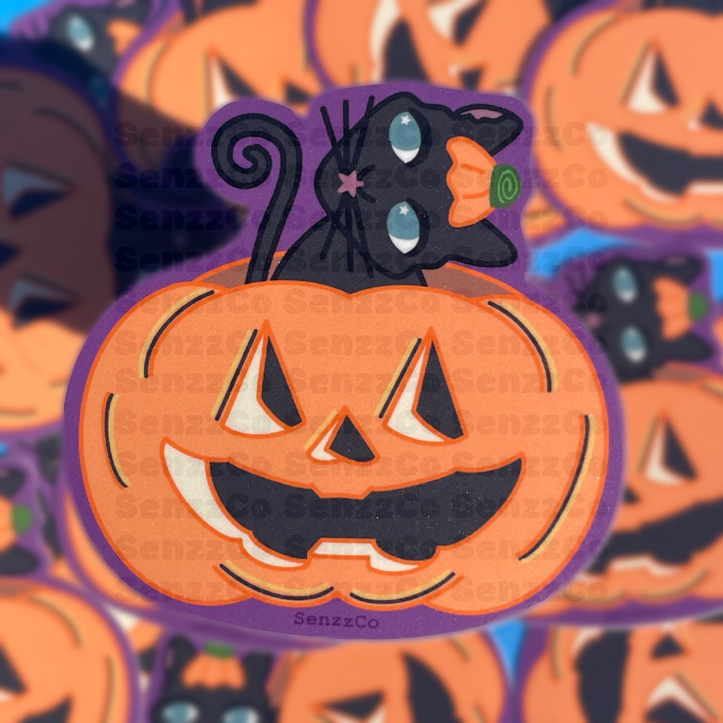 Pumpkin Cat | Vinyl Sticker | Twitchy Witchy Girl Inspired Sticker