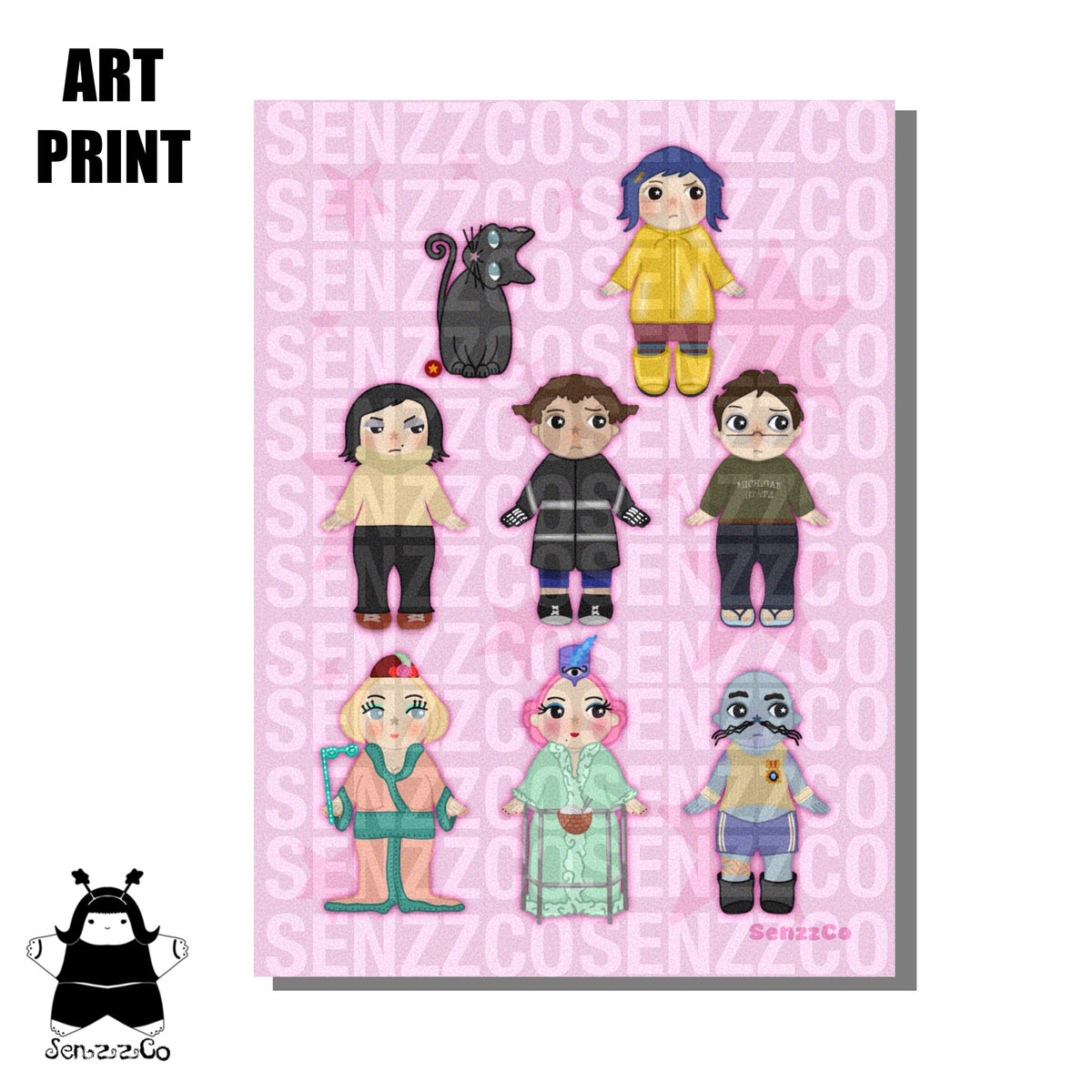 Pink Palace Characters | Art Print
