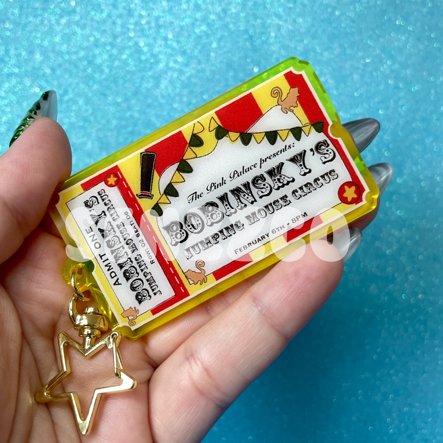 Bobinsky Circus Ticket | Acrylic Keychain | Twitchy Witchy inspired Keychain