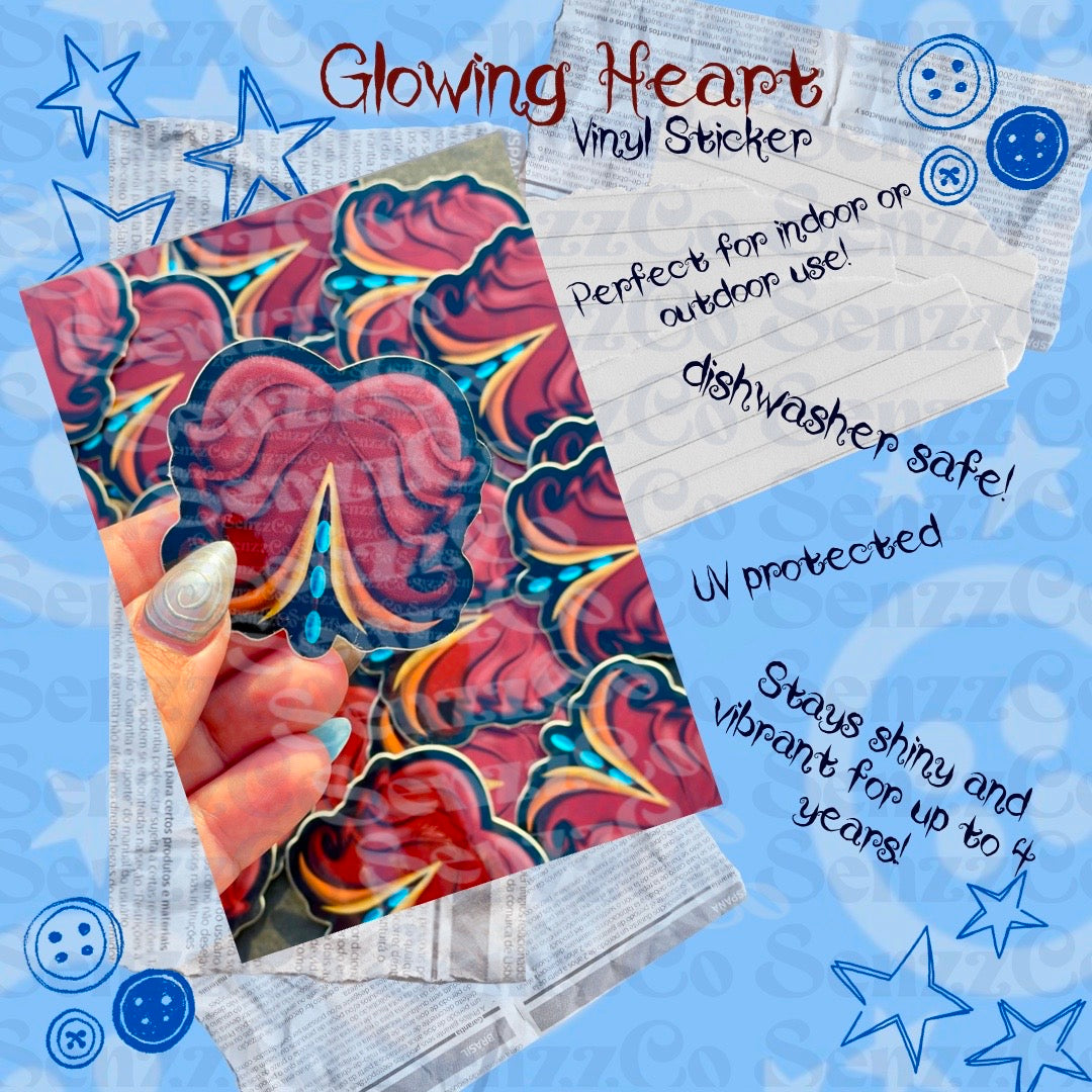 Other World Garden Heart Flower | Vinyl Sticker | Twitchy Witchy Inspired Sticker