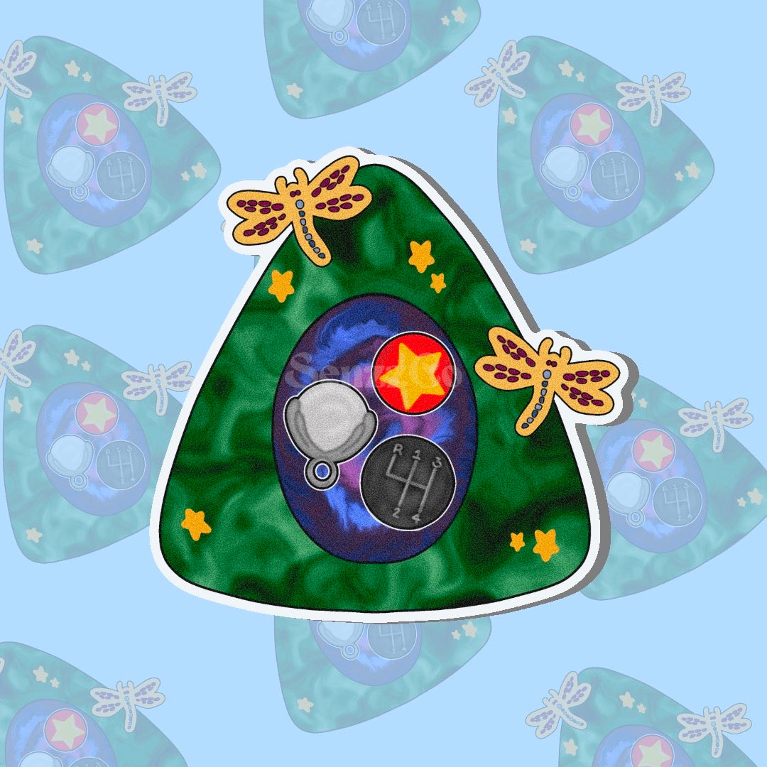 Ghost Eyes Stone | Vinyl Embossed Sticker | Twitchy Witchy Inspired Sticker