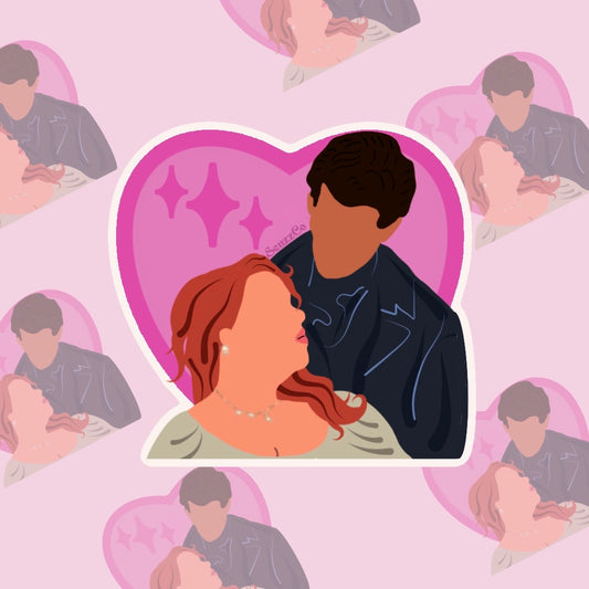 Polin in Love Mirror Scene | Bridgerton Sticker