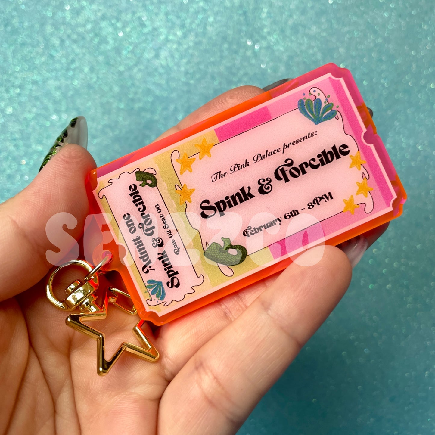 Miss Spink and Forcible Ticket | Acrylic Keychain | Coraline Inspired Keychain