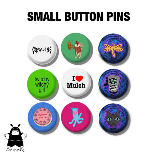 Small Twitchy Witchy Inspired Button Pins