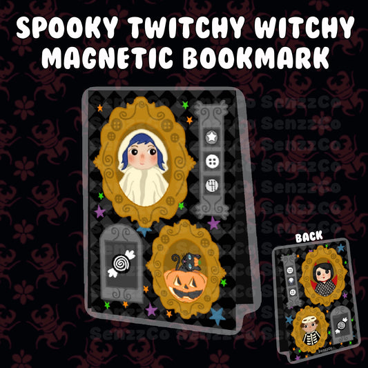 Spooky Twitchy Witchy Magnetic Bookmark