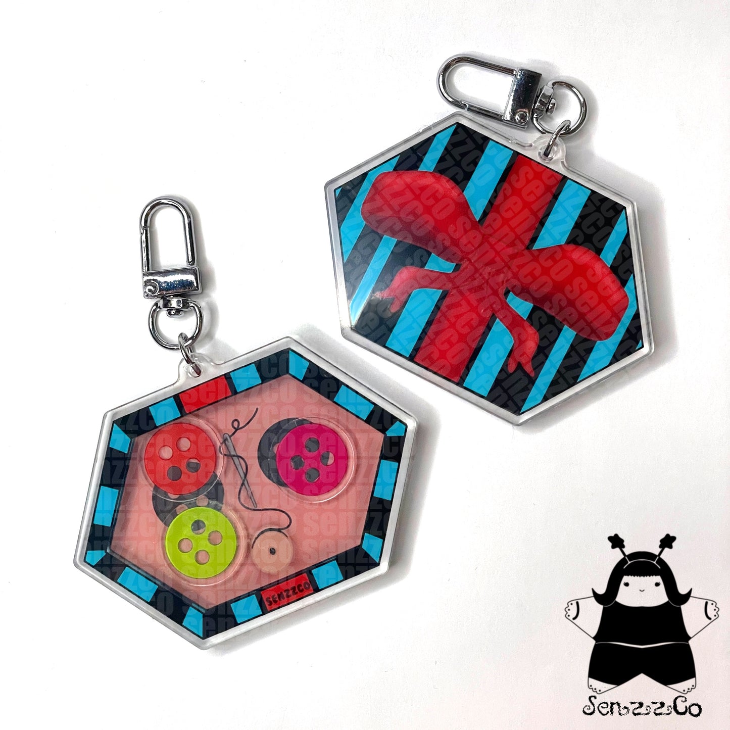 Button Box | Shaker Keychain | Twitchy Witchy Inspired Keychain