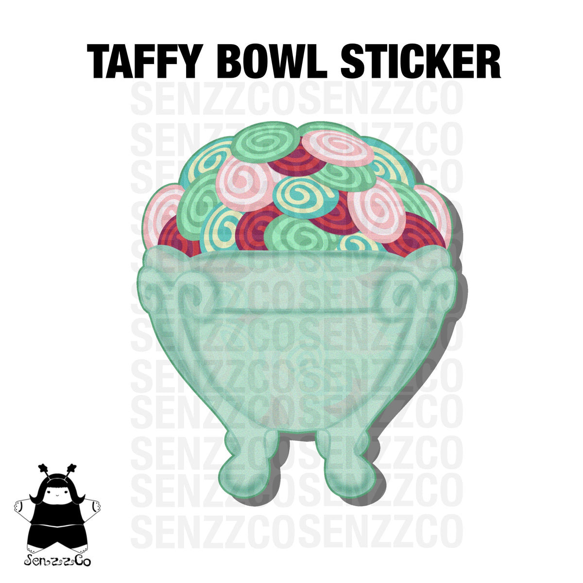 Taffy Candy Bowl | Vinyl Sticker | Twitchy Witchy Inspired Sticker