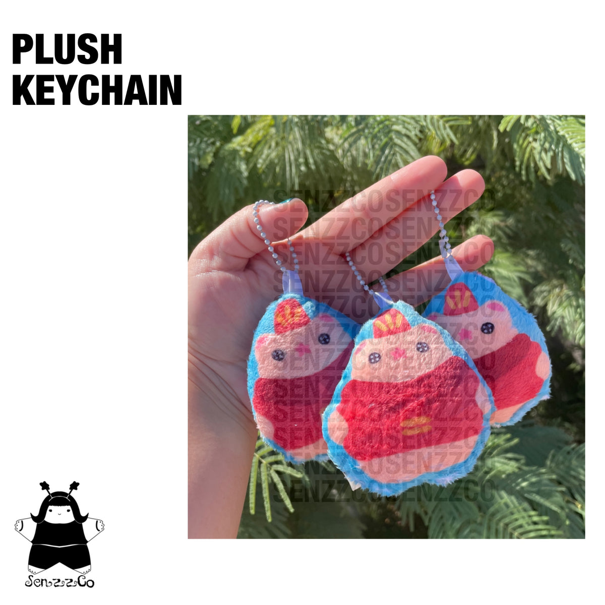 Stuffed Circus Mouse | Plush Keychain