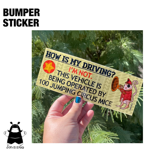 How’s My Driving? | Vinyl Bumper Sticker | Twitchy Witchy Inspired Sticker