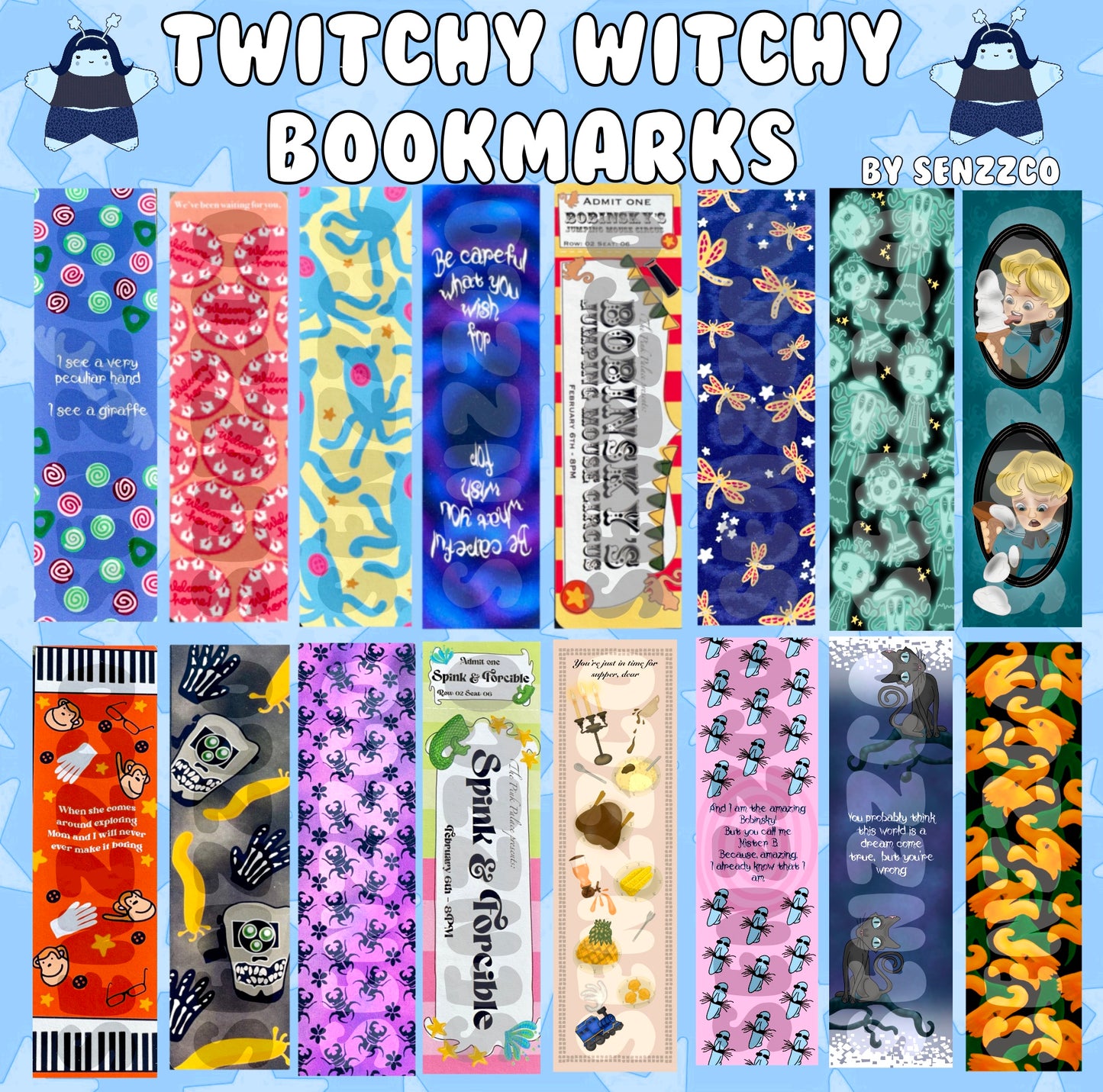 Twitchy Witchy Girl Bookmarks