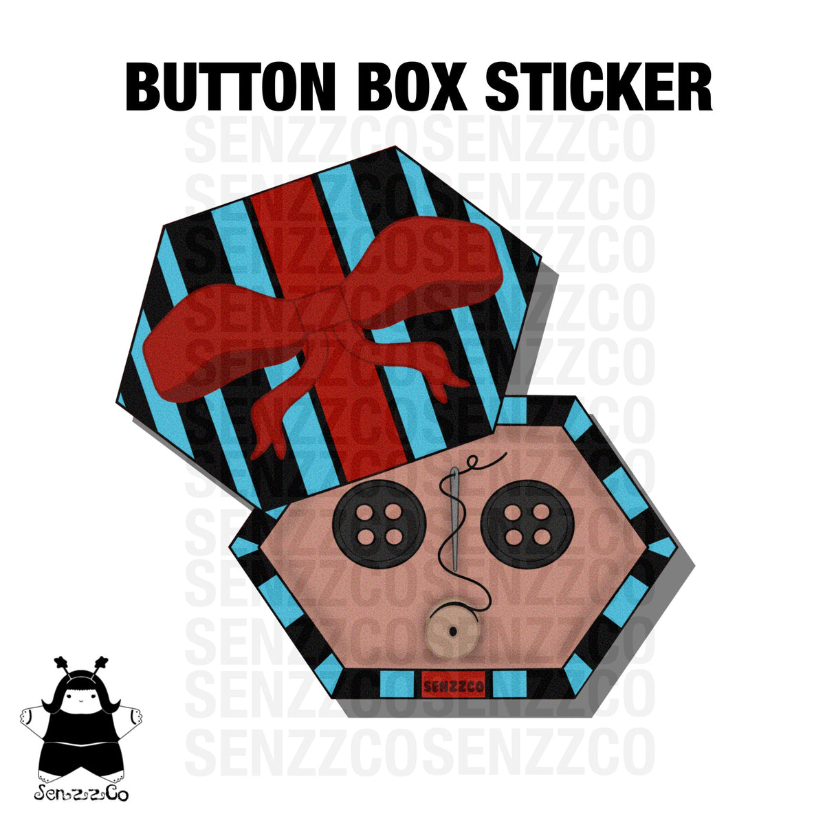 Button Box | Vinyl Sticker | Twitchy Witchy Inspired Sticker