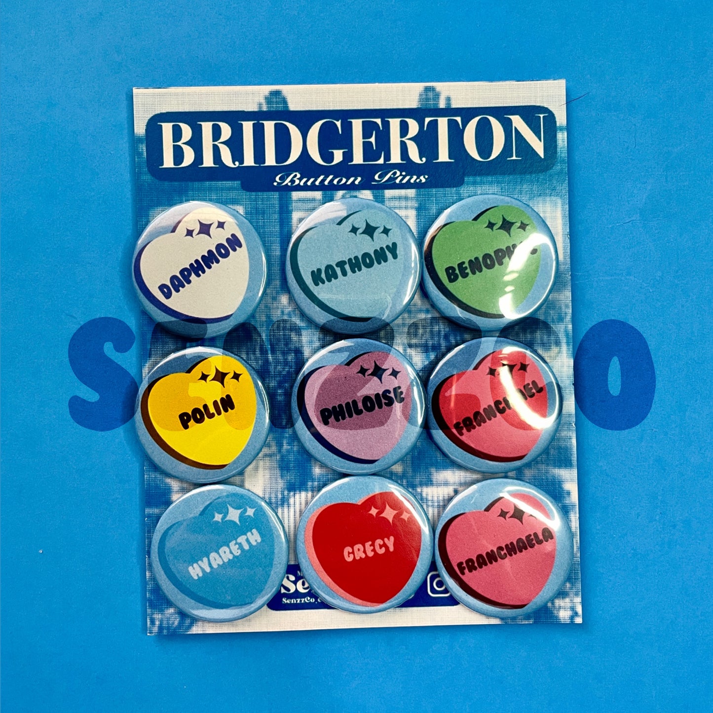 Bridgerton Inspired Button Pins