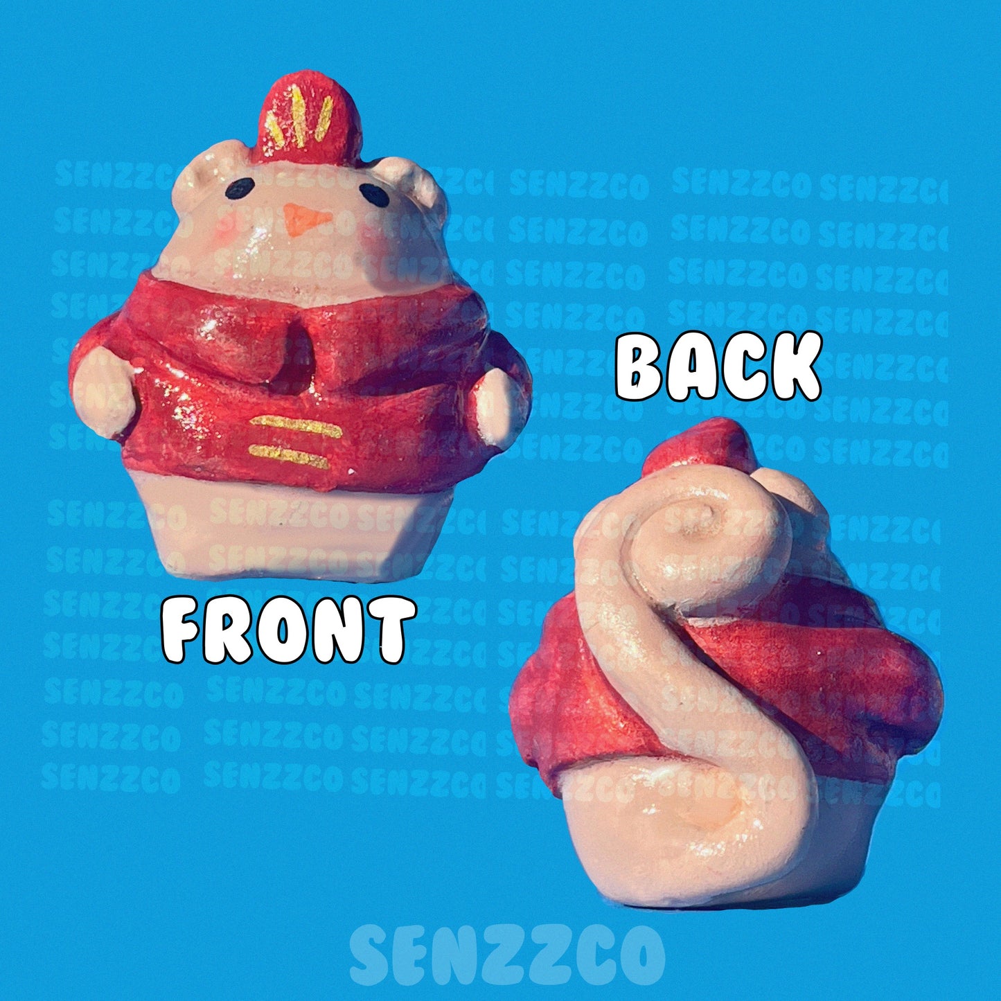 Twitchy Witchy Jumping Mouse | Mini Ceramic Figure | Handmade Home Decor