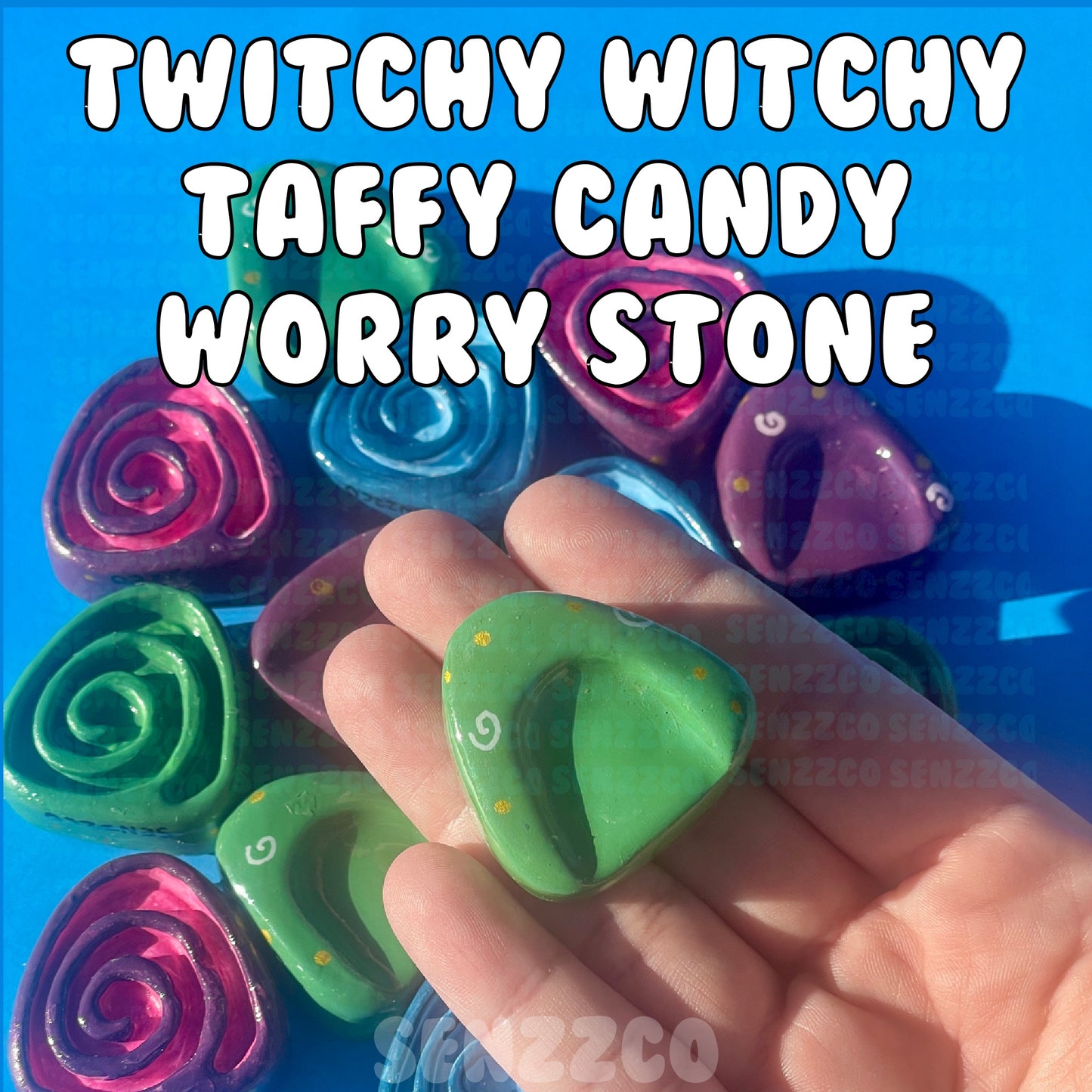 Twitchy Witchy Taffy Candy Worry Stone | Stress Relief | Anxiety Relief |